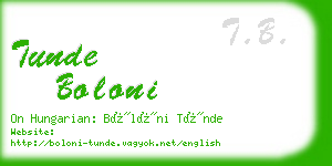 tunde boloni business card